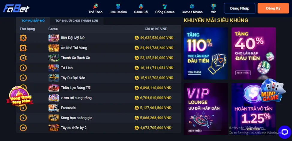 Hình ảnh các chương trình khuyến mãi 18bet